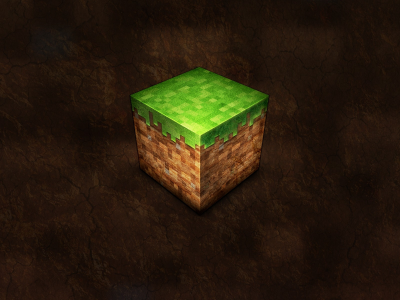Minecraft, кубик, земля, трава
