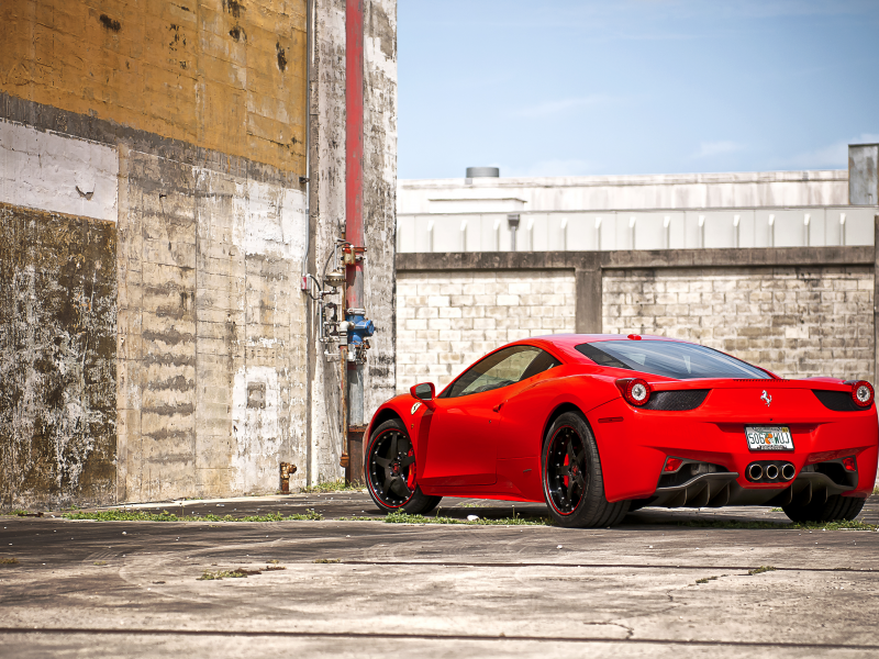 black, Ferrari, red, sky, wheels, 458 italia, clouds, красный, италия, феррари