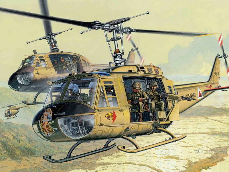 белл, ирокез, uh-1, uh-1, хьюи, huey, iroquois, американский, Bell