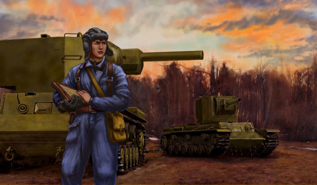 клим ворошилов, ww2, танк, советский, кв-2, тяжелый, Art