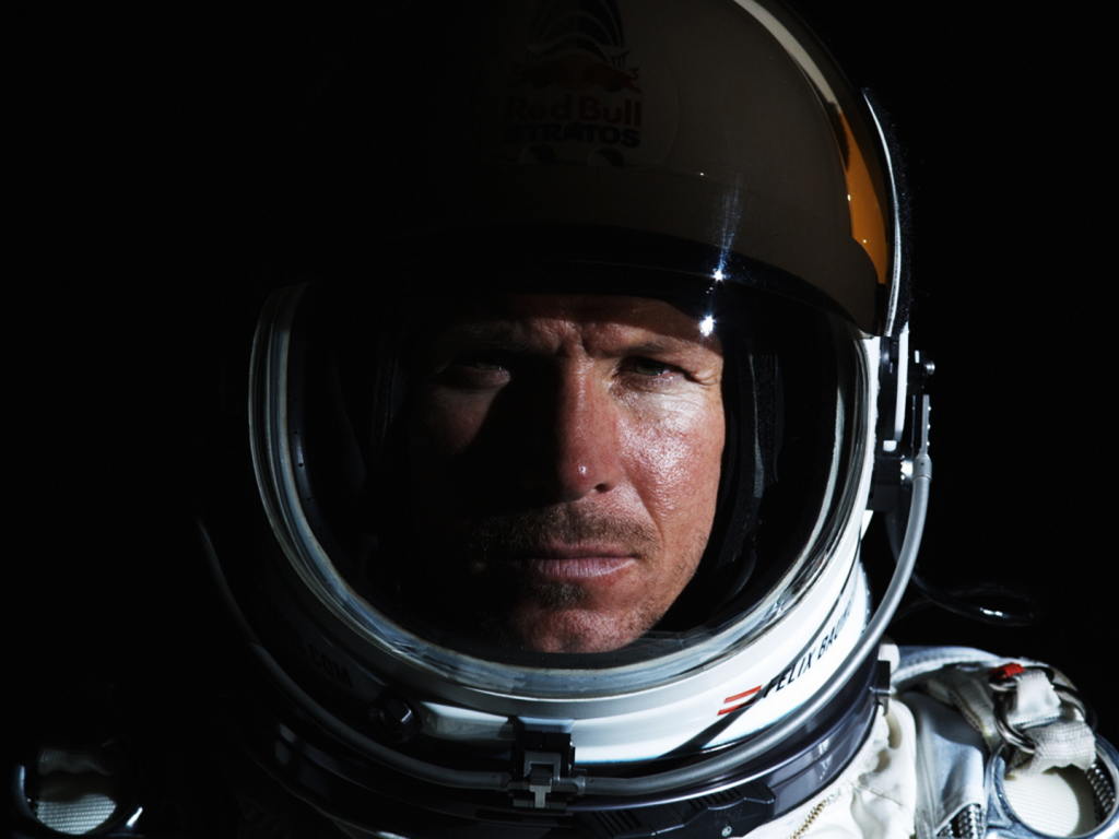 полёт, космос, Felix baumgartner, red bull stratos, red bull, спортсмен