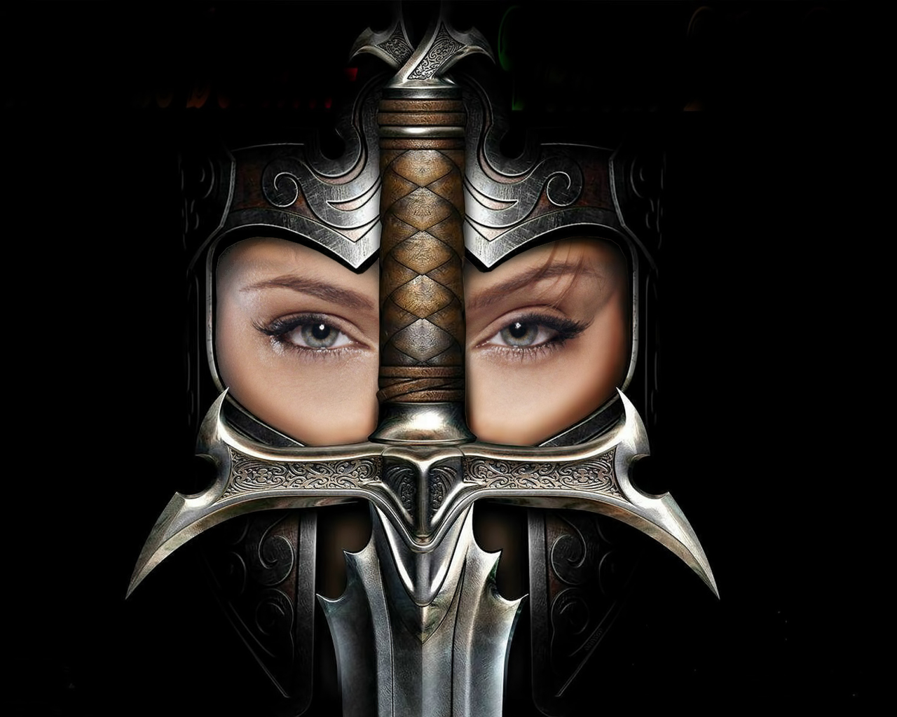 Культ королевства ереси, меч, шлем, девушка
