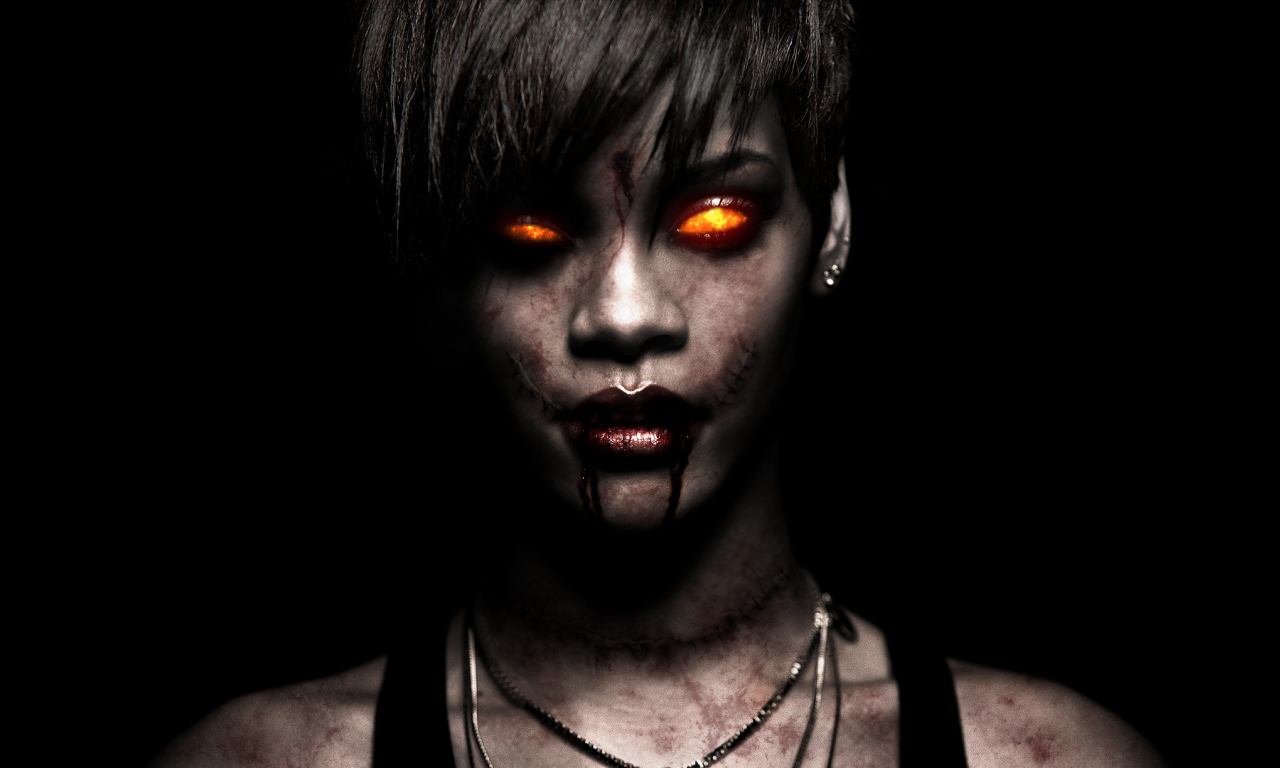 zombie, undead, gore, sexy, zombi, untot, blood, ужас, scary, horror, Rihanna