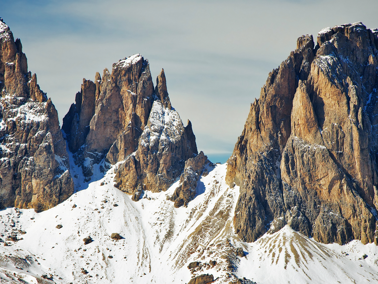 южные альпы, зима, доломитовые альпы, Горы, италия