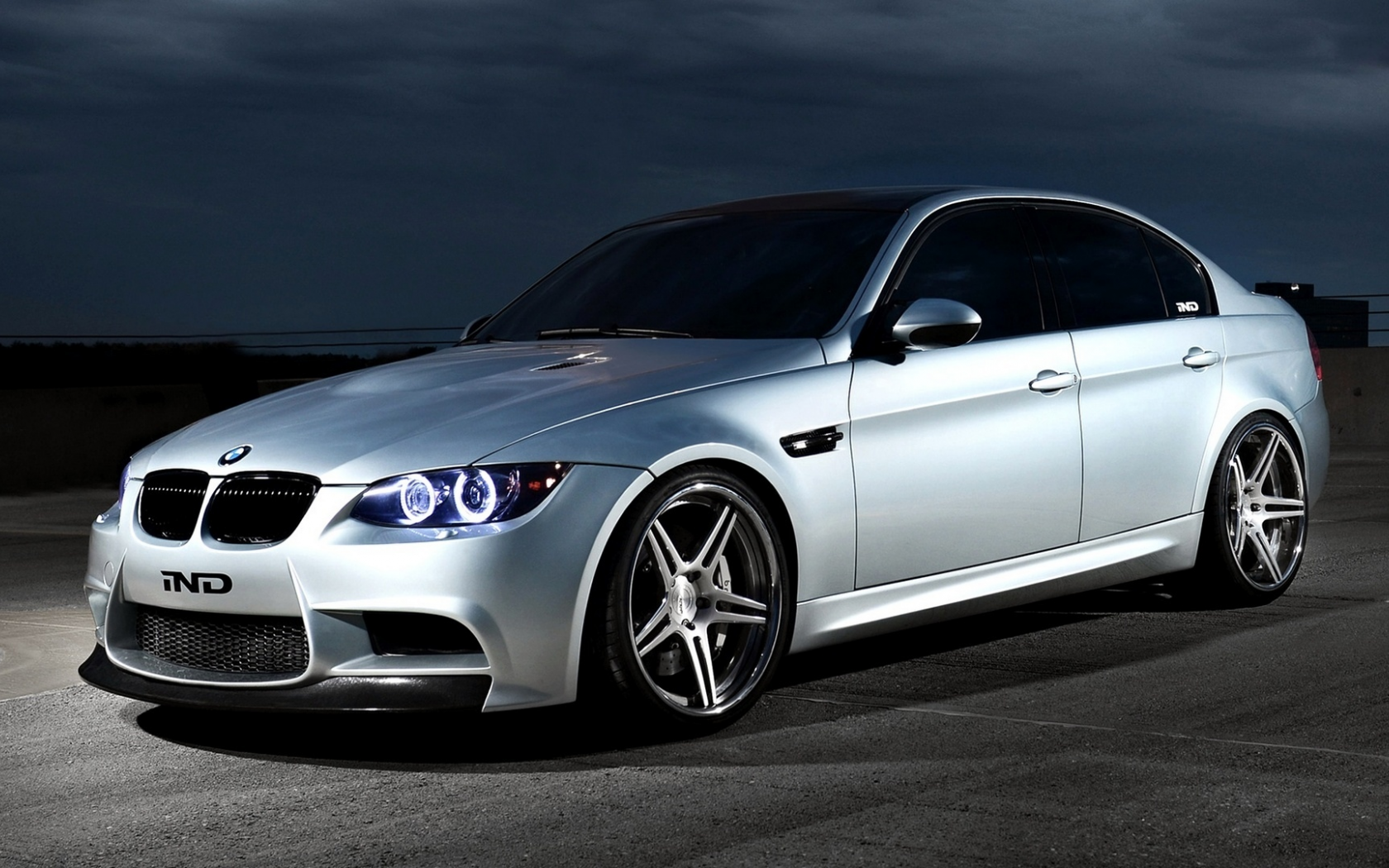 silver, tuning, ghost, Car, sedan, e90, angel eyes, automobile, wallpapers, bmw m3, 2012, ind
