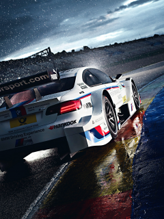 competition, morning, white, team, m3, Bmw, m power, track, race, dtm, rain