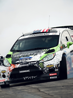 gymkhana, tuning, monster energy, sportcar, smoke, ken block, Ford, fiesta, drift