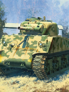 танк, 105 мм, Средний, сша, the pacific, sherman, гаубичный, ww2., m4