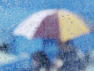 umbrella, Rain, glass