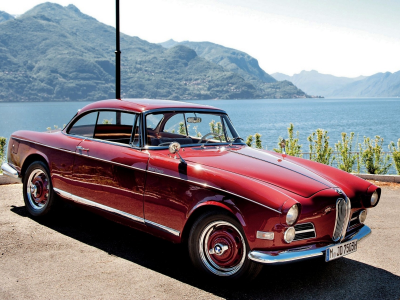 1956, coupe, красный, купе, Bmw, бмв, 503, классика, вода, передок
