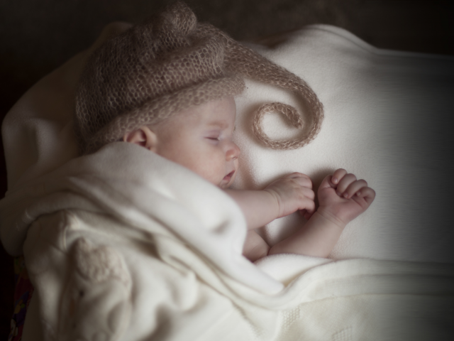 спит, шапка, младенец, одеяло, сон, дети, Малыш, ребёнок
