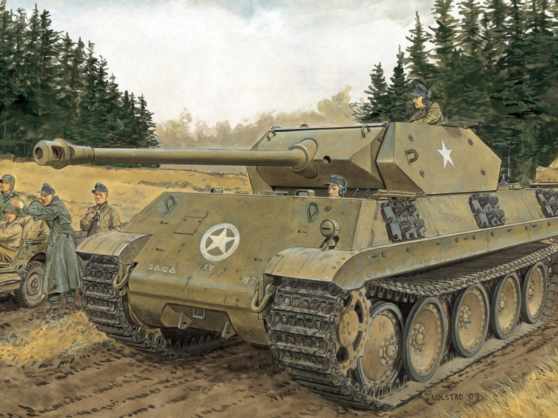 немецкий, средне-тяжёлый танк, Рисунок, panzerkampfwagen v
