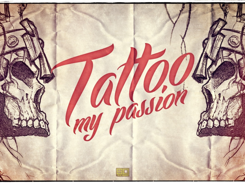 слова, тату, стиль, надпись, Tattoo my passion, череп