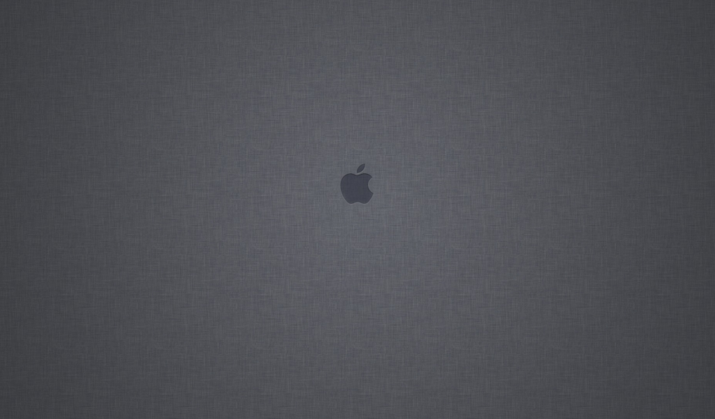 серый фон, яблоко, Apple, mac os