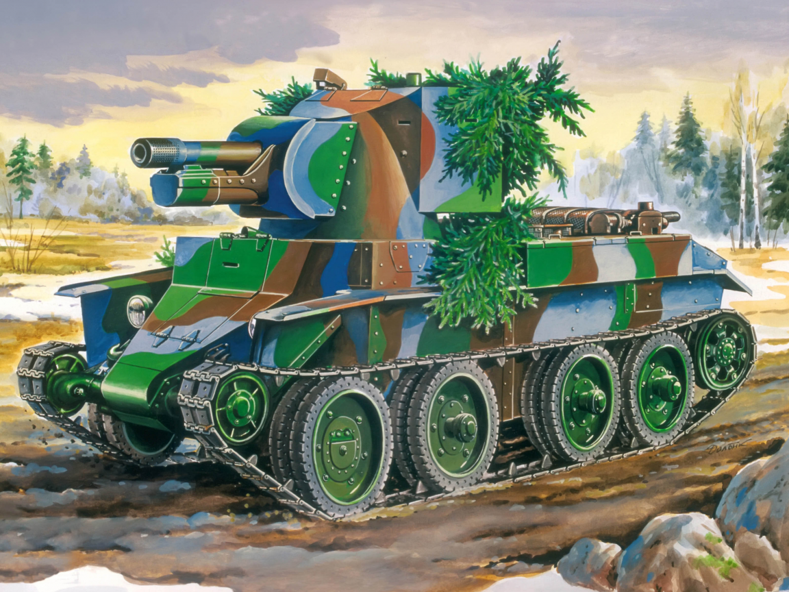 Арт, орудие, танк, бт-42, штурмовое, сау, финское, периода