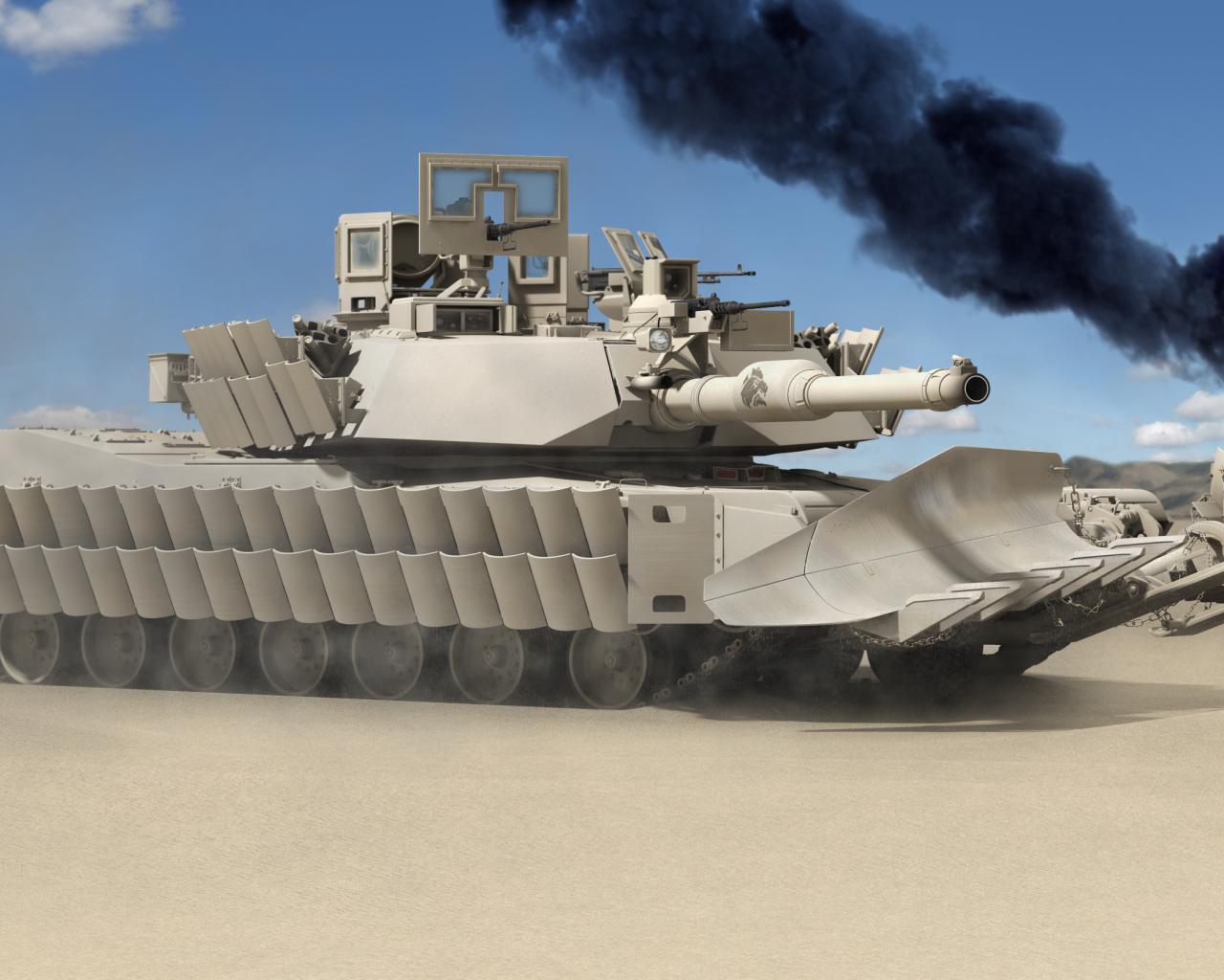 абрамс, основной боевой танк сша, Abrams, рендеринг, танк