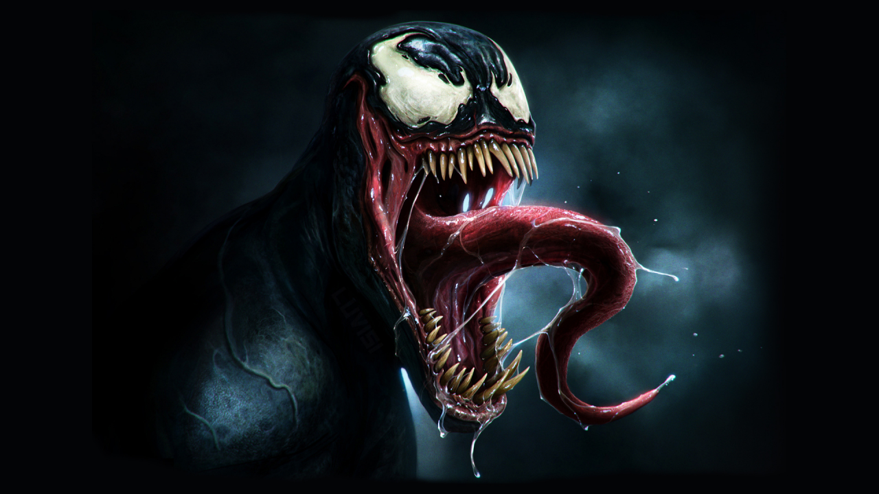 язык, Venom, danluvisiart, сила, зубы, веном, страх, глаза