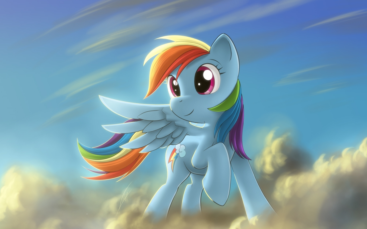 облока, My little pony, пони, rainbow dash
