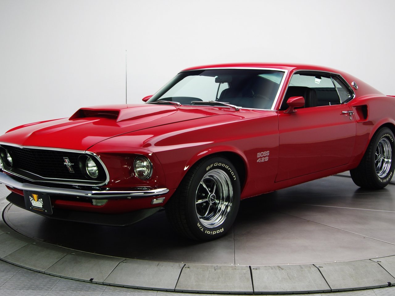 босс, 1969, форд, Ford, red, muscle car, мустанг, boss 429, mustang