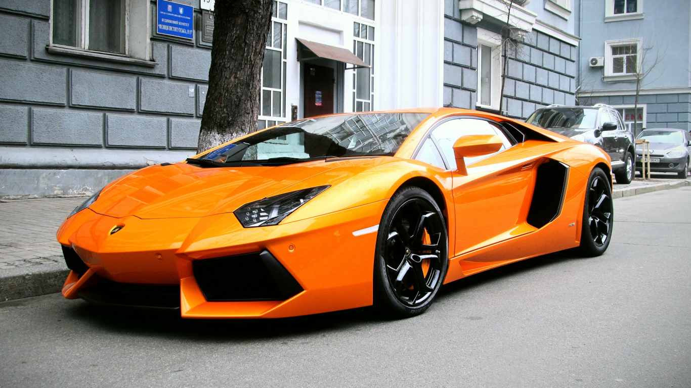 Lamborghini, авентадор, lp 700-4, оранжевый, aventador, ламборджини