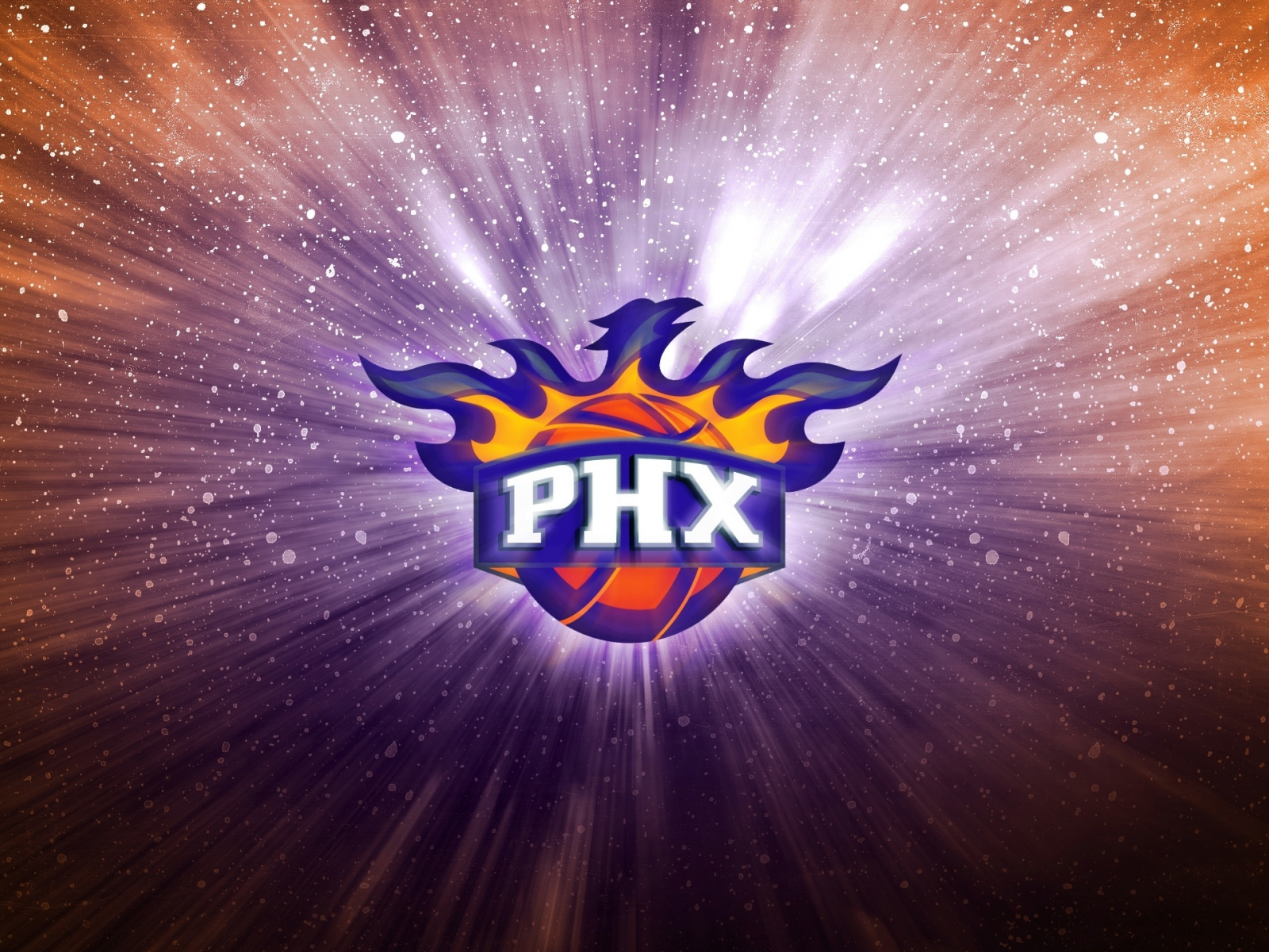 баскетбол, Phoenix suns, фон, феникс, фиолетовый, логотип