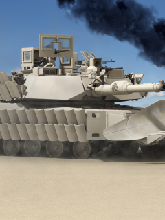 абрамс, основной боевой танк сша, Abrams, рендеринг, танк