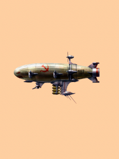 dirigible, серп и молот, Дирижабль, светлый фон, airship