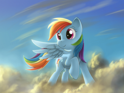 облока, My little pony, пони, rainbow dash