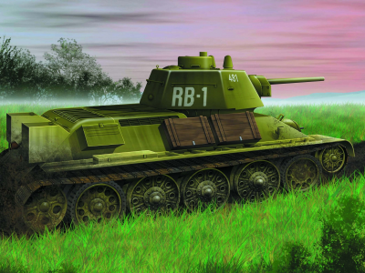 танк, Советский, средний, тридцатьчетверка, т-34-76