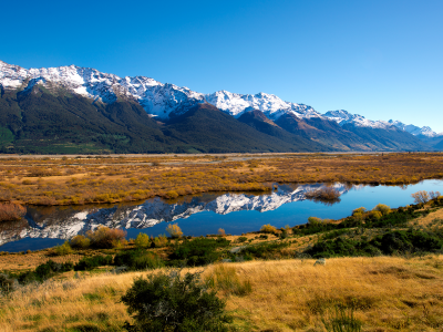 природа, горы, новая зеландия, New zealand, река