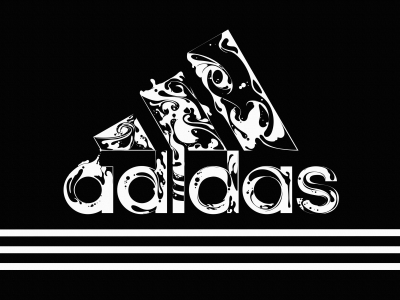 стиль, фон, Adidas, логотип, адидас, полосы, черный