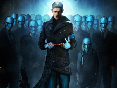 ворон, маски, верджил, кровь, vergil, Dmc, devil may cry 5, вергилий