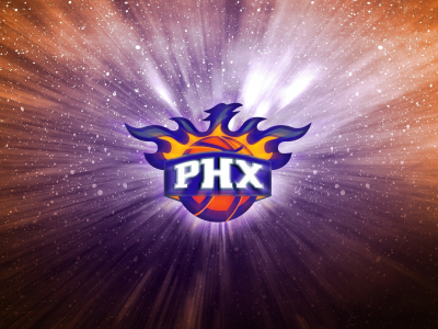 баскетбол, Phoenix suns, фон, феникс, фиолетовый, логотип