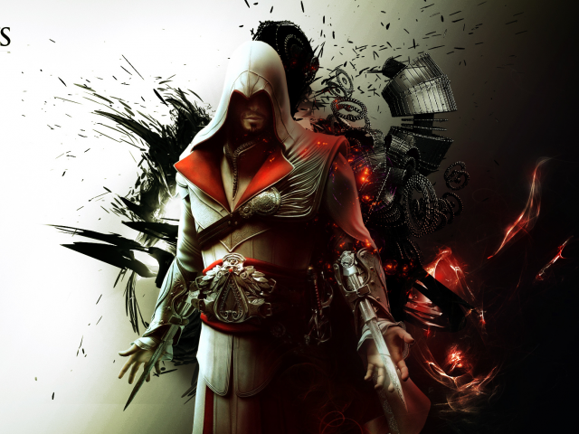 убийца, abstract, ezio auditore da firenze, ассасин, fon, Assassins creed brotherhood