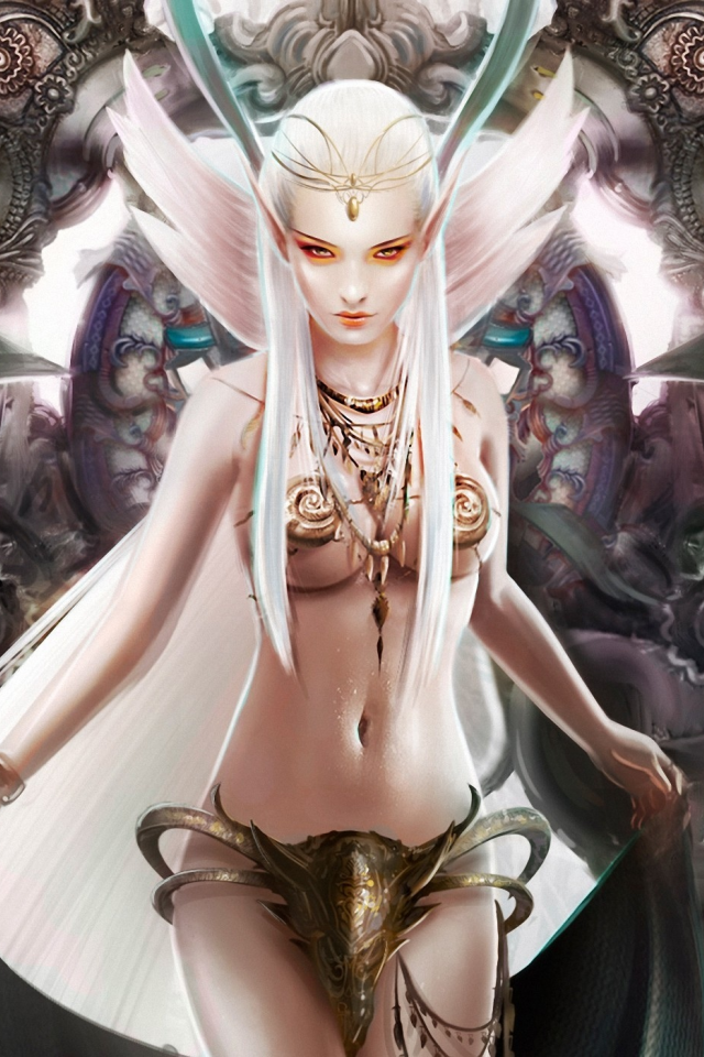 богиня, девушка, daniel lim, диадема, legend of the cryptids, уши, Арт