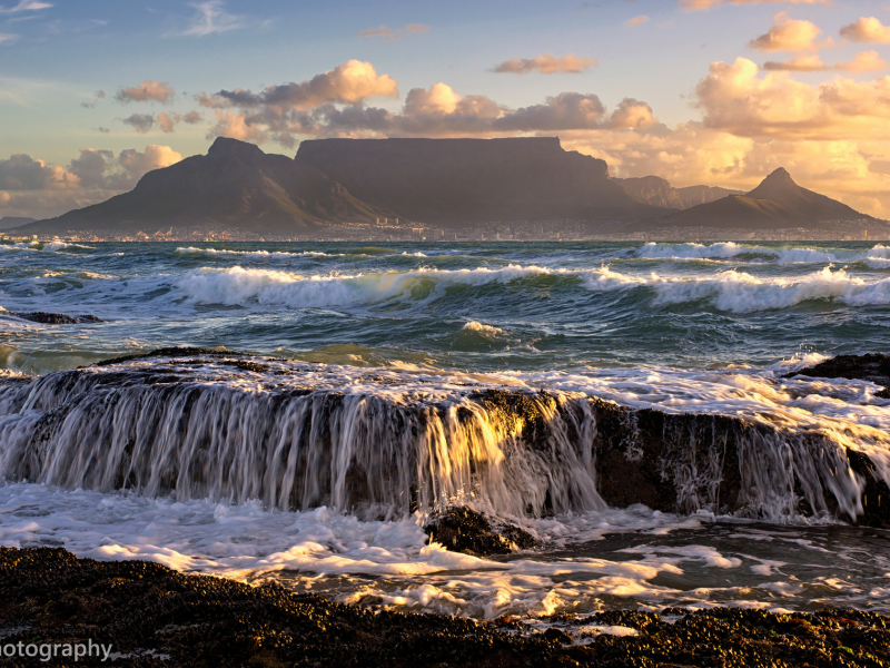океан, south africa, кейптаун, Cape town, горы, юар
