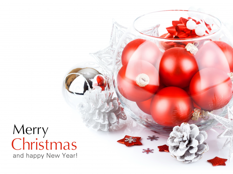christmas, new year, шары, шишки, красные, Новый год, рождество