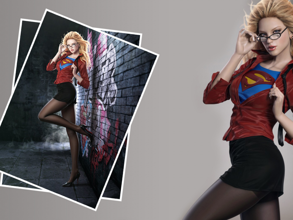 clothing, shoes, heels, blonde, sexy, shirts, legs, red blouse, Super girl, pantyhose