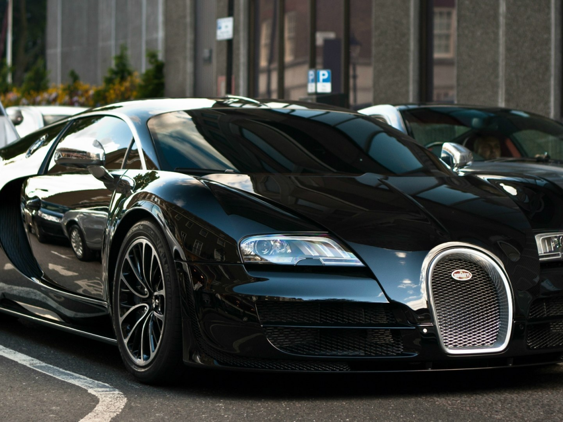 дорога, обои авто, чёрный, Bugatti veyron super sport