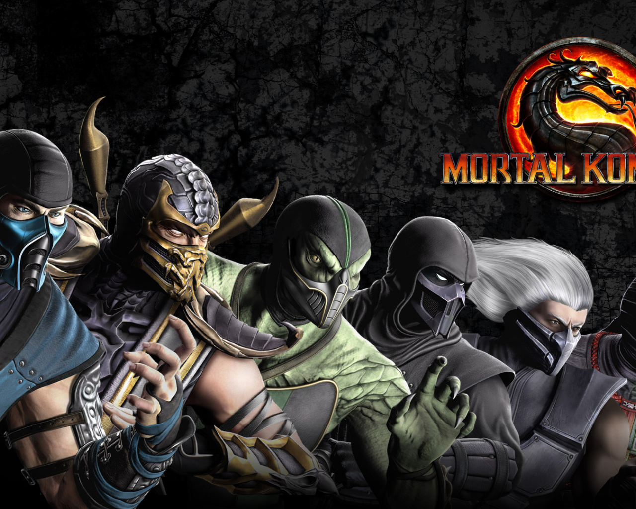 саб-зиро, Mortal kombat, скорпион, ниндзя, дракон