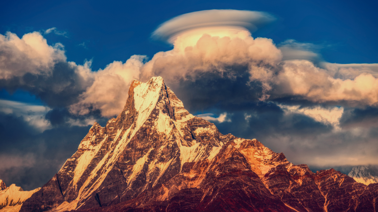 горный массив аннапурна, небо, Непал, гималаи, горы
