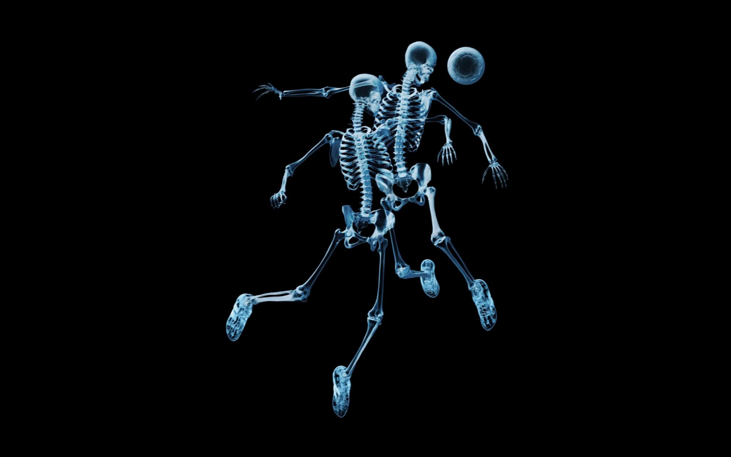 рентген, мяч, футбол, Скелеты