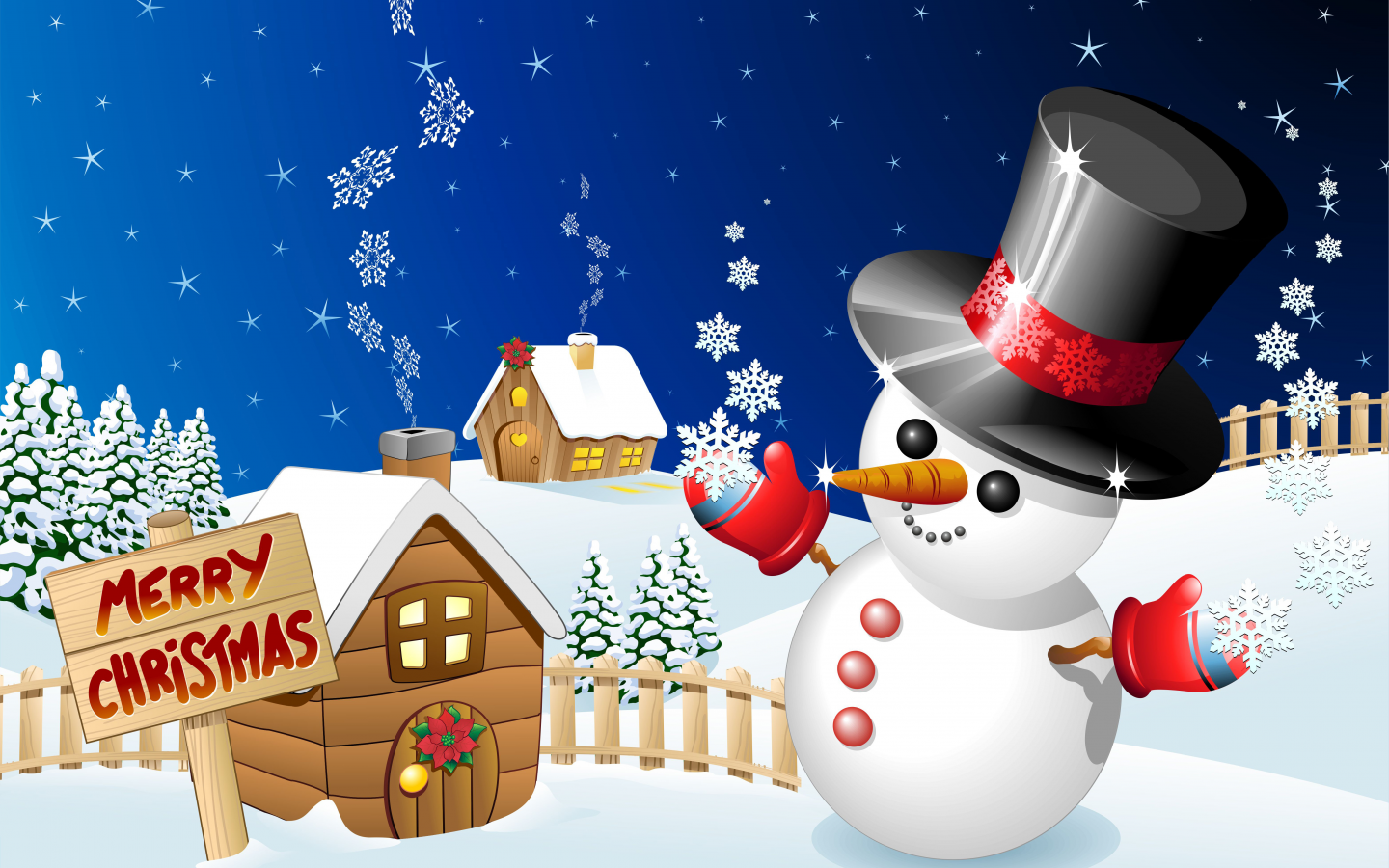 праздник, Графика, christmas, снеговик, зима, merry, рождество