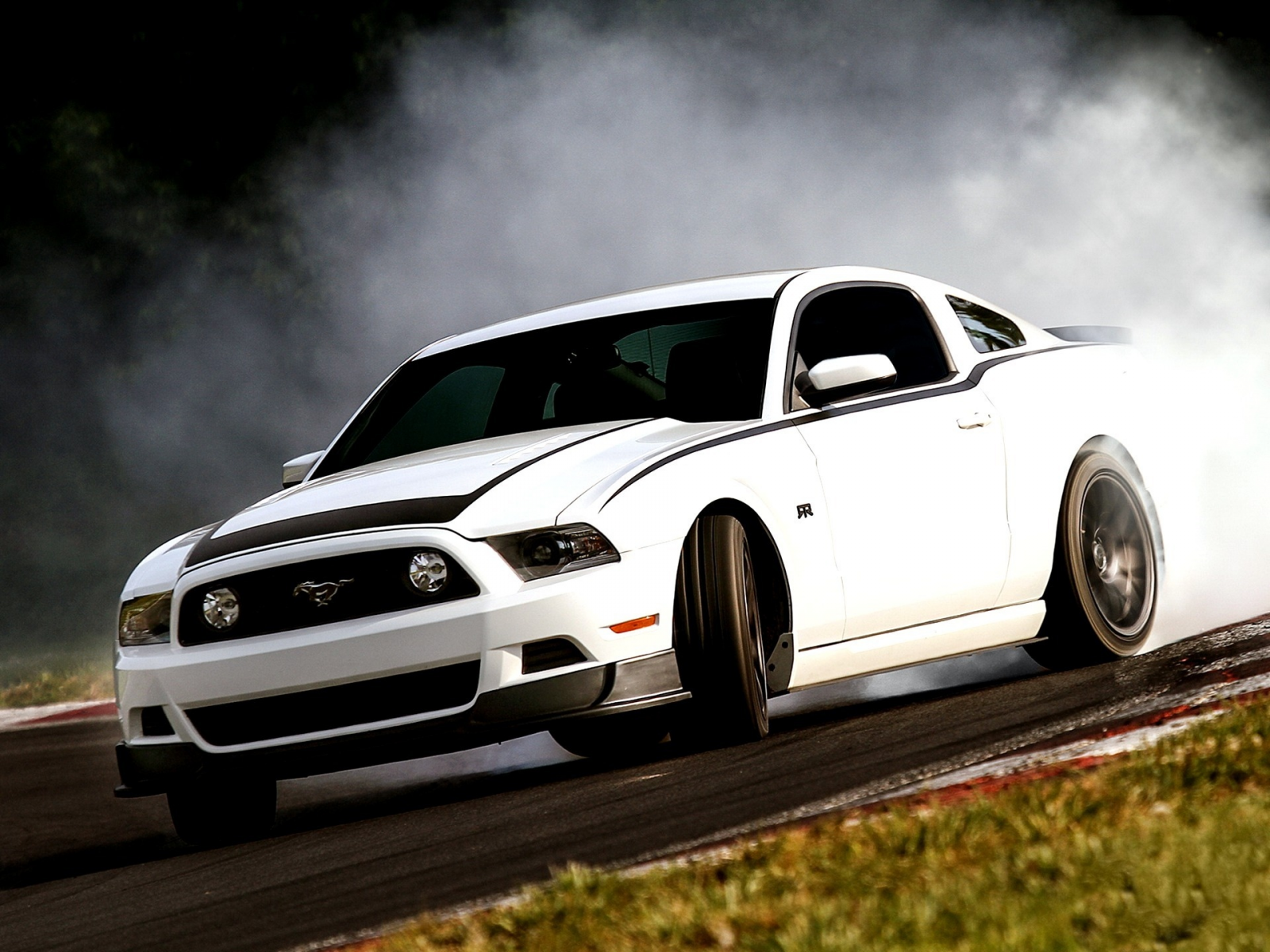 wallpapers, автомобиль, rtr, drift, white, Car, package, ford mustang, обоя, 2012