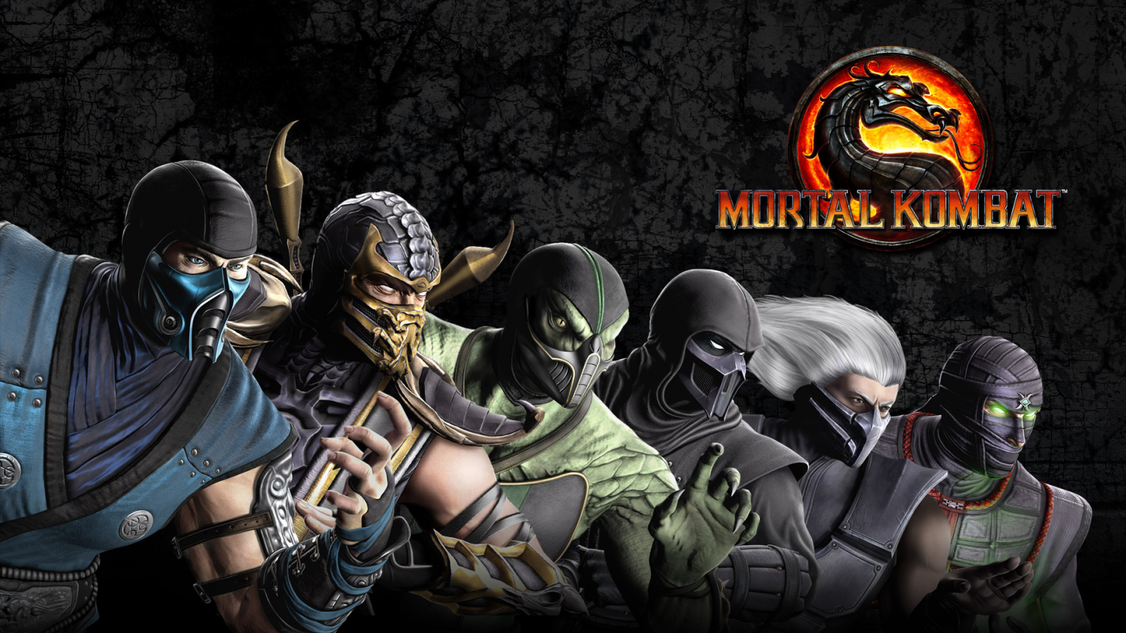 саб-зиро, Mortal kombat, скорпион, ниндзя, дракон