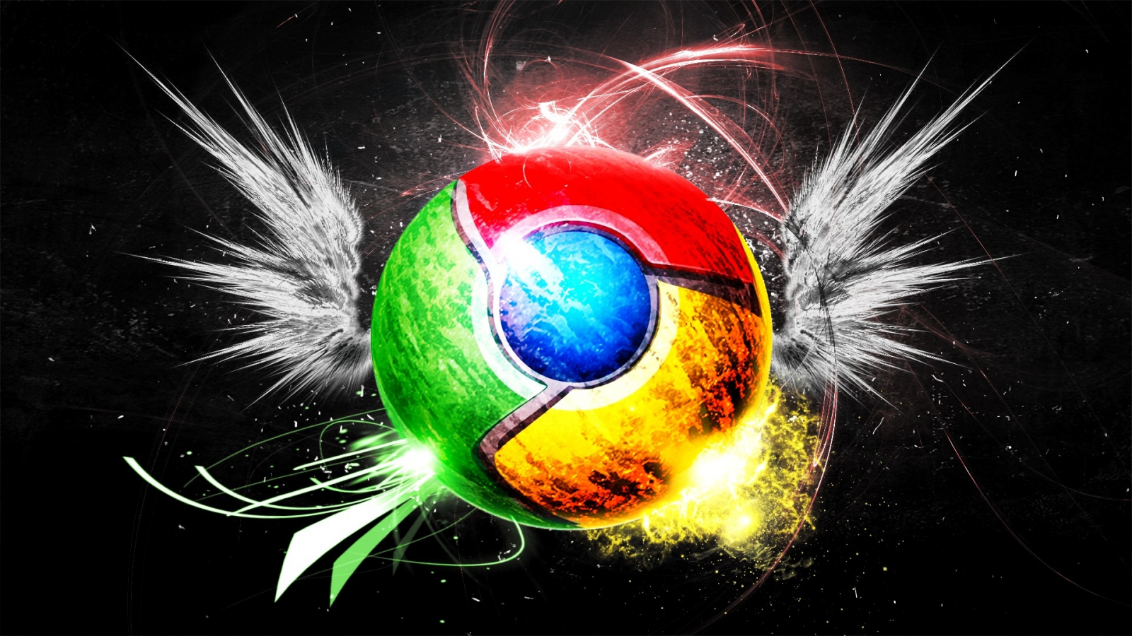  гугл хром, Google chrome, браузер, фон, крылья