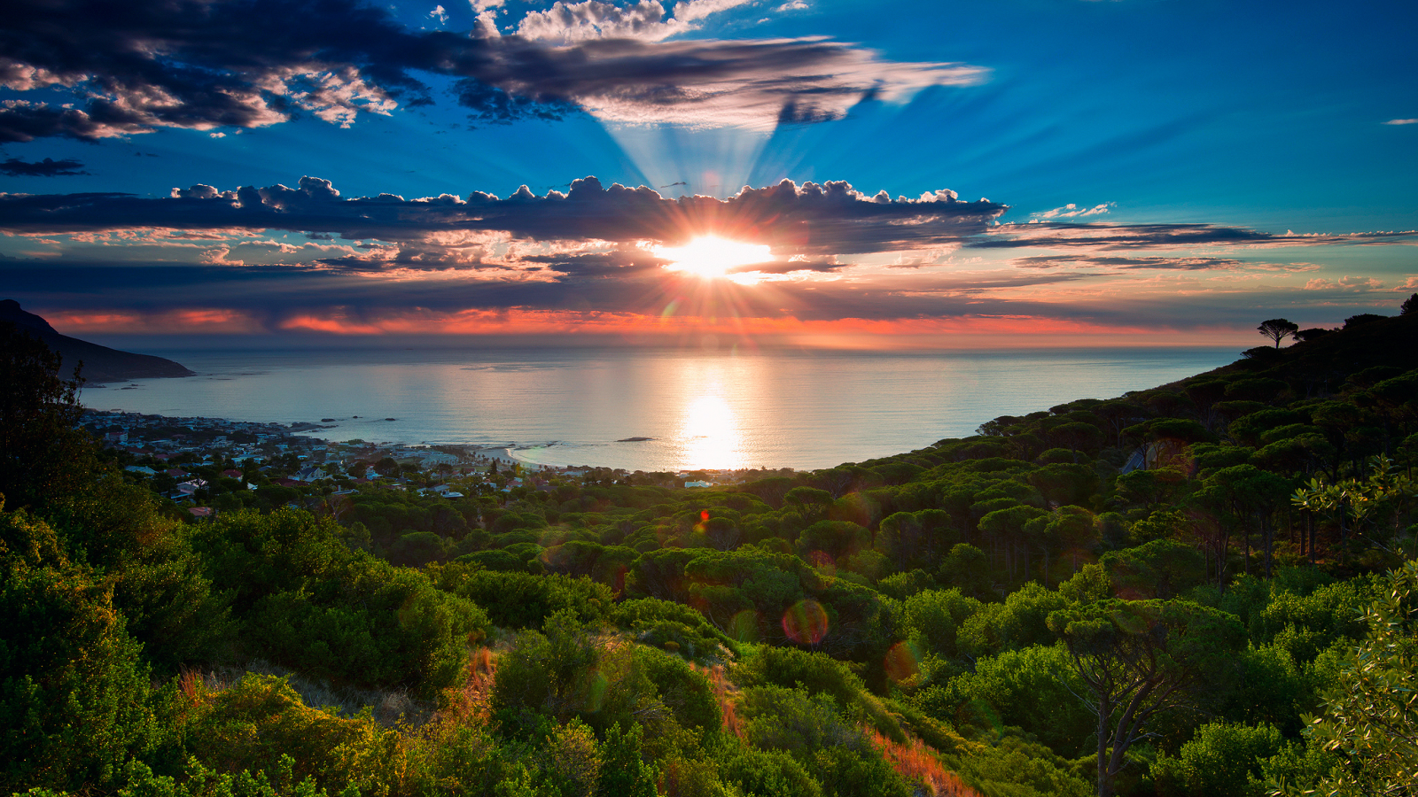 кейптаун, Южная африка, camps bay, атлантический океан