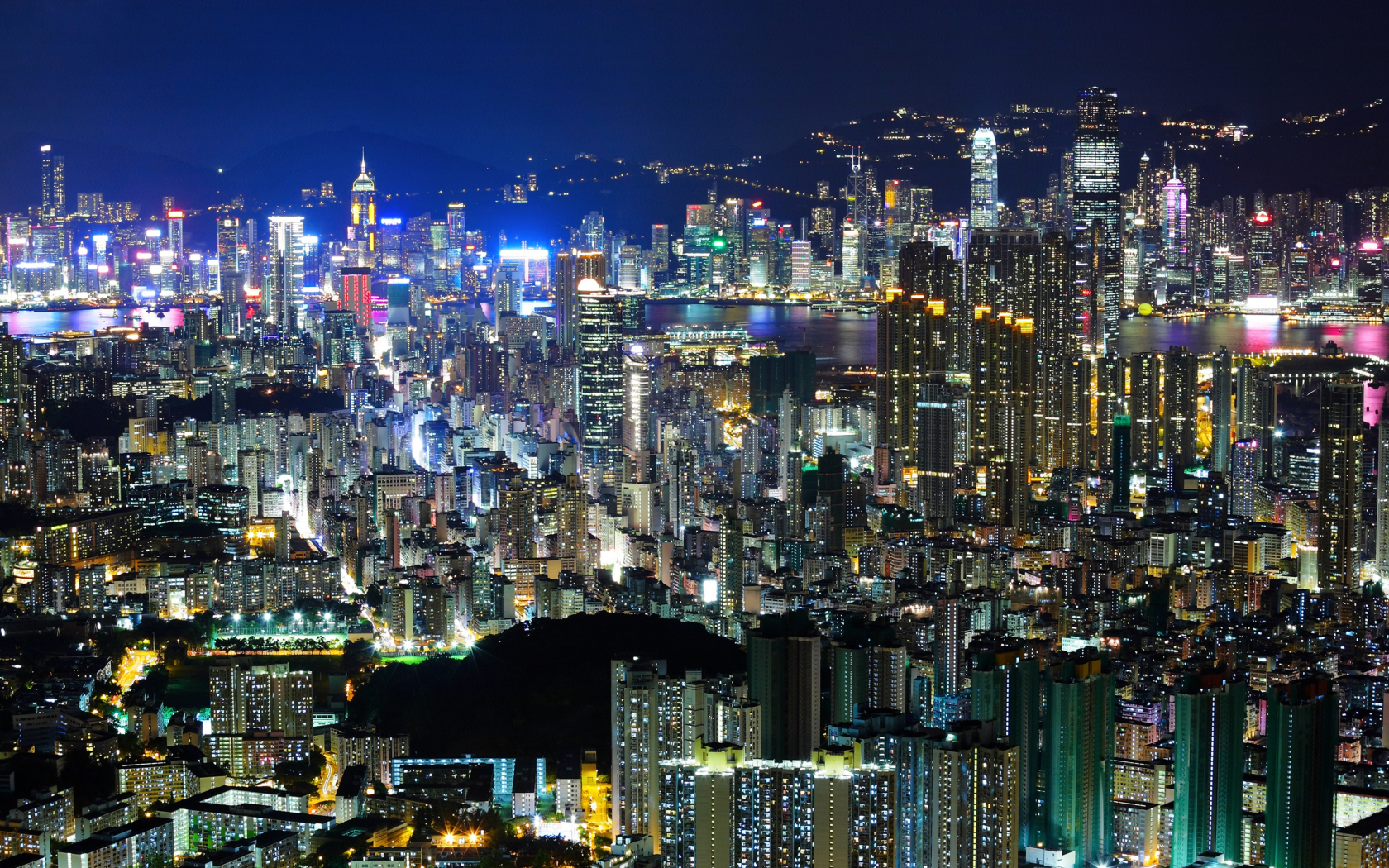 Hong kong, гонконг, азия, ночь, вечер, свет, китай, город