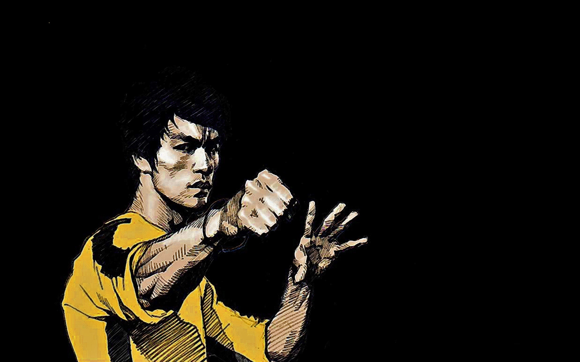 Брюс ли, мастер, память, рисунок, bruce lee, легенда