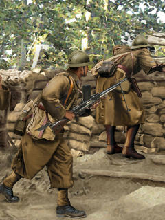 пехота, Арт, первая мировая война, французкая, солдаты